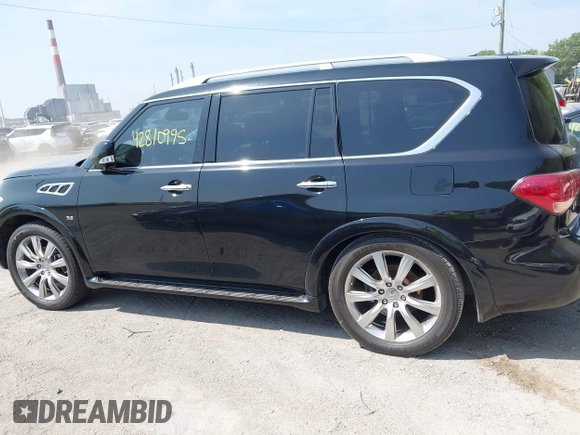 2014 Infiniti QX80 with VIN JN8AZ2NEXE9064144, listed as a IAAI auction lot 42810995 with 210,231 mi miles and . Bid and sale history available at DreamBid. Image 14.