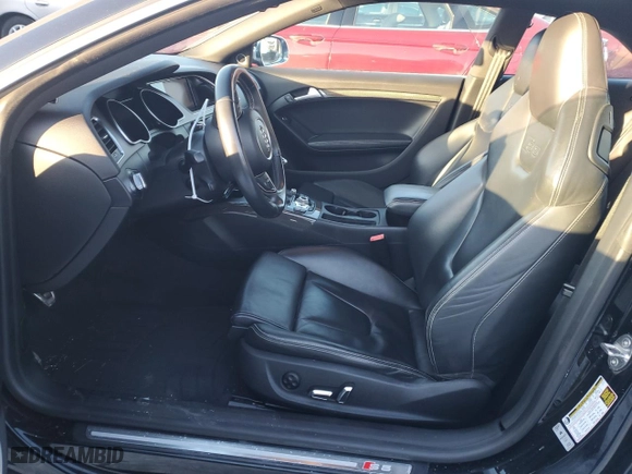 2015 Audi S5 Premium Plus with VIN WAUGGAFR0FA010940, listed as a Copart auction lot 89112445 with 83,481 mi miles and Salvage Title. Bid and sale history available at carsss.com. Image 7.