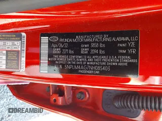 2022 Hyundai Elantra SEL with VIN 5NPLM4AG7NH085403, listed as a IAAI auction lot 40477863 with 18,638 mi miles and . Bid and sale history available at DreamBid. Image 9.