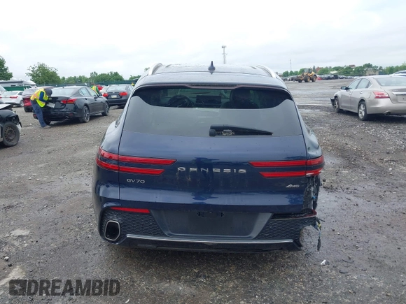 2023 Genesis GV70 2.5T with VIN KMUMADTB7PU130120, listed as a IAAI auction lot 42460466 with 25,802 mi miles and . Bid and sale history available at DreamBid. Image 15.