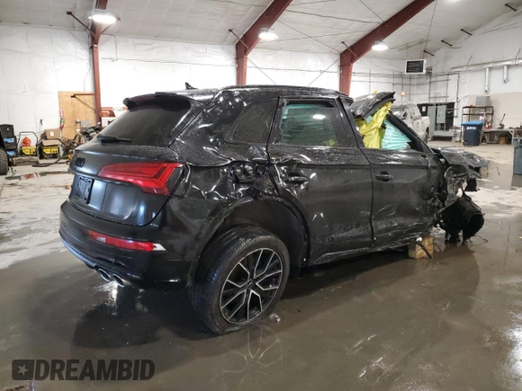 2023 Audi SQ5 Premium Plus with VIN WA1B4AFY9P2129542, listed as a Copart auction lot 44136125 with Not provided miles and Salvage title. Bid and sale history available at DreamBid. Image 3.