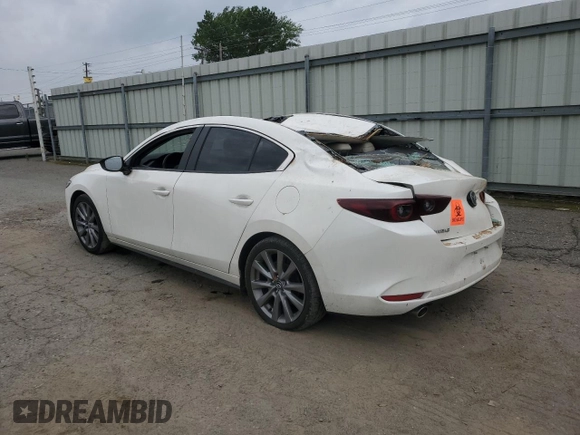 2023 Mazda 3 S Carbon Edition with VIN 3MZBPACM3PM354348, listed as a Copart auction lot 57083785 with 51,723 mi miles and Salvage title. Bid and sale history available at DreamBid. Image 2.
