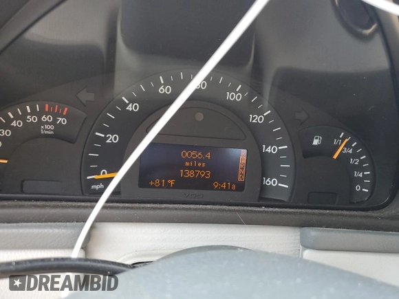 2003 Mercedes-Benz C 230 Kompressor with VIN WDBRF40J13A476678, listed as a Copart auction lot 70525434 with 138,793 mi miles and Salvage Title. Bid and sale history available at DreamBid. Image 9.