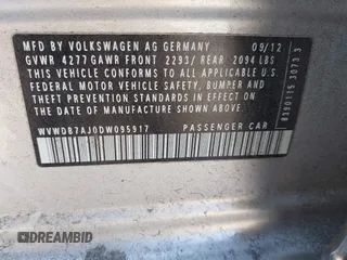 2013 Volkswagen Golf w/Conv with VIN WVWDB7AJ0DW095917, listed as a IAAI auction lot 41578422 with 115,966 mi miles and . Bid and sale history available at DreamBid. Image 9.