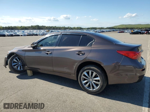2015 Infiniti Q50 with VIN JN1BV7AR9FM405679, listed as a Copart auction lot 55884795 with 104,419 mi miles and Salvage title. Bid and sale history available at DreamBid. Image 2.
