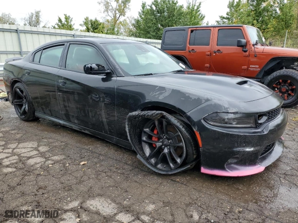 2022 Dodge Charger Scat Pack with VIN 2C3CDXGJ3NH251773, listed as a Copart auction lot 56258464 with 1,364 mi miles and Salvage Title. Bid and sale history available at carsss.com. Image 4.