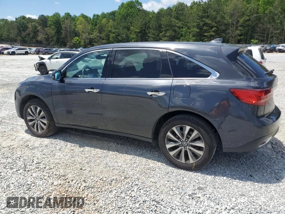 2016 Acura MDX Technology z VIN 5FRYD3H64GB007657, wystawiony jako Copart lot #56003225 z przebiegiem 54 066 mil mil oraz Szkoda całkowita • Salvage title. Historia ofert i sprzedaży dostępna na DreamBid. Obrazek 2.