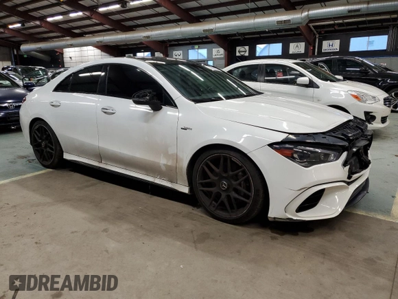 2021 Mercedes-Benz CLA 45 AMG with VIN W1K5J5DB2MN215325, listed as a Copart auction lot 82119754 with 51,071 mi miles and Clean Title. Bid and sale history available at DreamBid. Image 4.