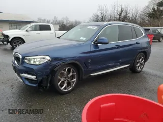 2021 BMW X3 xDrive30i with VIN 5UXTY5C01M9H12745, listed as a Copart auction lot 84824444 with 46,618 mi miles and Salvage Title. Bid and sale history available at DreamBid. Image 1.