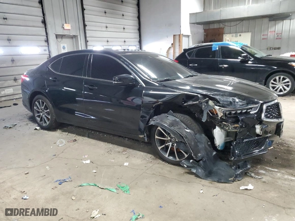 2019 Acura TLX with VIN 19UUB3F38KA004536, listed as a Copart auction lot 44371375 with 0 mi miles and Non Repairable. Bid and sale history available at carsss.com. Image 4.