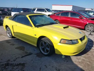 2001 Ford Mustang GT Deluxe with VIN 1FAFP45X91F260971, listed as a IAAI auction lot 41966912 with 1 mi miles. Bid and sale history available at carsss.com. Image 1.