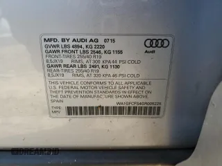 2016 Audi Q3 Prestige with VIN WA1GFCFS4GR005225, listed as a Copart auction lot 36504313 with 65,195 mi miles. Bid and sale history available at carsss.com. Image 15.