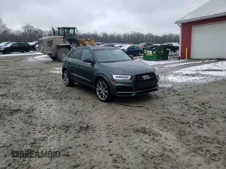 2018 Audi Q3 Premium Plus with VIN WA1JCCFS9JR031065, listed as a Copart auction lot 86069934 with 56,441 mi miles and Salvage Title. Bid and sale history available at carsss.com. Image 14.