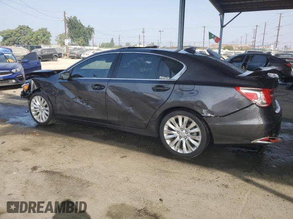 2015 Acura RLX Advance with VIN JH4KC1F97FC000997, listed as a Copart auction lot 75295404 with 67,403 mi miles and Salvage title. Bid and sale history available at DreamBid. Image 2.