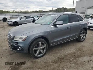 2014 Audi Q5 Premium Plus with VIN WA1DGAFP5EA062075, listed as a Copart auction lot 52490205 with 222,786 mi miles and Salvage Title. Bid and sale history available at carsss.com. Image 1.