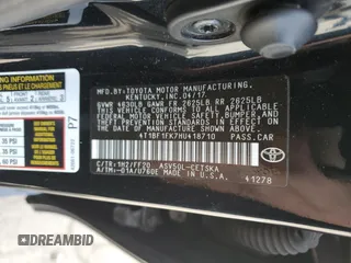 2017 Toyota Camry XLE с VIN 4T1BF1FK7HU418710, выставлен на аукционе Copart как лот 55118895 с пробегом 144 768 миль миль и Списание • Salvage title. История ставок и продаж доступна на DreamBid. Изображение 12.