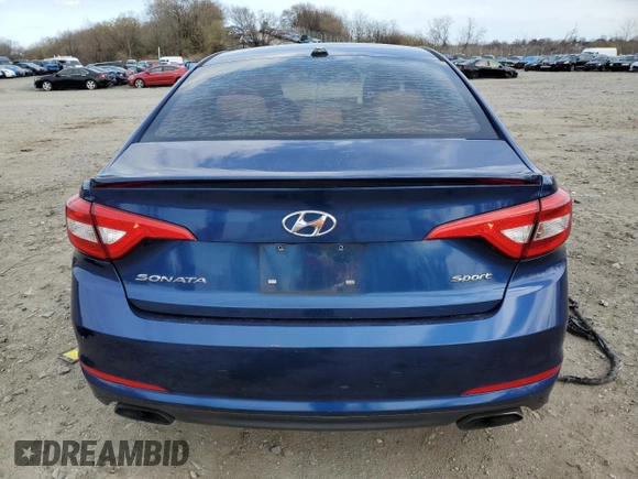 2016 Hyundai Sonata Sport with VIN 5NPE34AF8GH419024, listed as a Copart auction lot 50292455 with 133,196 mi miles and Salvage Title. Bid and sale history available at DreamBid. Image 6.