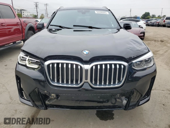 2024 BMW X3 sDrive30i with VIN WBX47DP01RN277348, listed as a Copart auction lot 55596065 with 8,151 mi miles and Salvage Title. Bid and sale history available at DreamBid. Image 5.