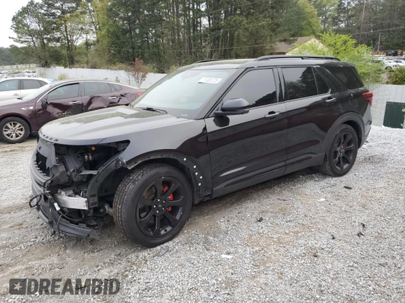 2020 Ford Explorer ST with VIN 1FM5K8GC2LGC73205, listed as a Copart auction lot 51080725 with 128,257 mi miles and Salvage Title. Bid and sale history available at DreamBid. Image 1.