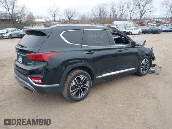 2020 Hyundai Santa Fe SEL with VIN 5NMS3CAA5LH291950, listed as a IAAI auction lot 40971801 with 1 mi miles. Bid and sale history available at carsss.com. Image 4.