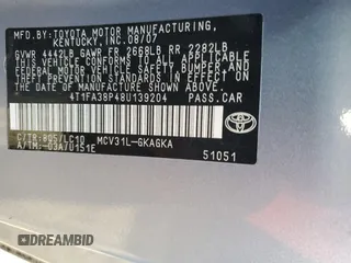 2008 Toyota Solara SE with VIN 4T1FA38P48U139204, listed as a Copart auction lot 74433274 with Not Provided miles and Non Repairable. Bid and sale history available at DreamBid. Image 13.