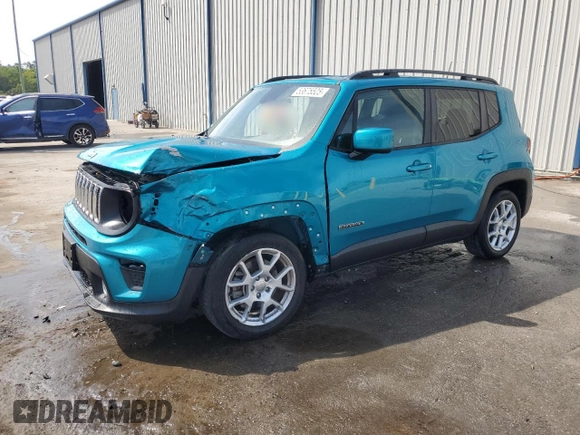 2020 Jeep Renegade Latitude with VIN ZACNJABB9LPL25409, listed as a Copart auction lot 53675525 with 82,702 mi miles and Salvage Title. Bid and sale history available at carsss.com. Image 1.