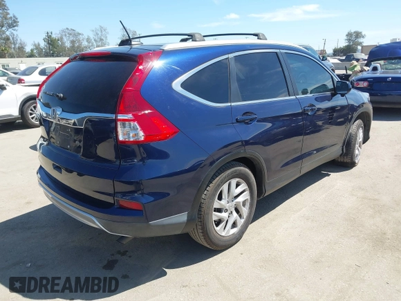 2015 Honda CR-V EX-L with VIN 2HKRM3H71FH549832, listed as a IAAI auction lot 42024750 with 125,734 mi miles. Bid and sale history available at carsss.com. Image 4.