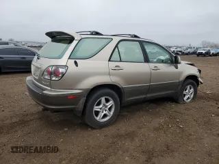 2001 Lexus RX 300 z VIN JTJHF10U910182130, wystawiony jako Copart lot #53809435 z przebiegiem Nie podano mil oraz Szkoda całkowita • Salvage title. Historia ofert i sprzedaży dostępna na DreamBid. Obrazek 3.