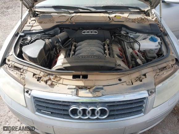 2004 Audi A8 L with VIN WAUML44E14N022813, listed as a IAAI auction lot 41849723 with 1 mi miles. Bid and sale history available at carsss.com. Image 10.