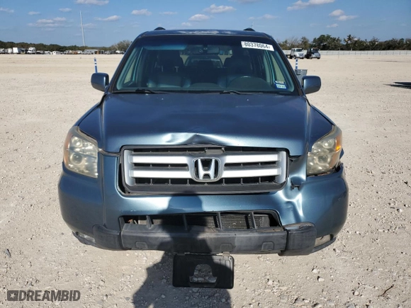 2007 Honda Pilot EX-L with VIN 5FNYF18577B023634, listed as a Copart auction lot 80378064 with 201,619 mi miles and Salvage Title. Bid and sale history available at carsss.com. Image 5.