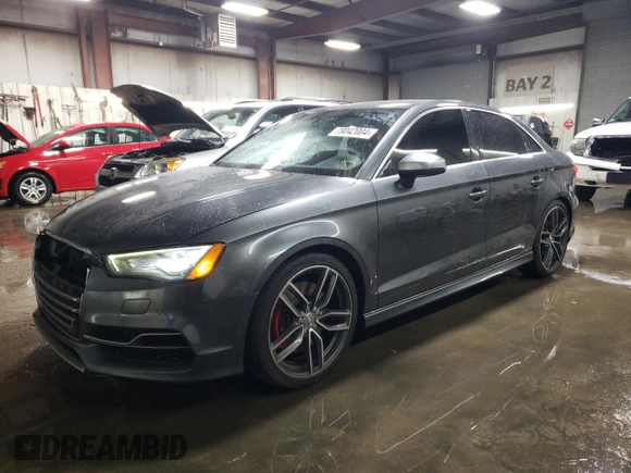 2015 Audi S3 2.0T Premium Plus with VIN WAUBFGFF4F1063050, listed as a Copart auction lot 80564044 with 109,474 mi miles and Salvage Title. Bid and sale history available at carsss.com. Image 1.