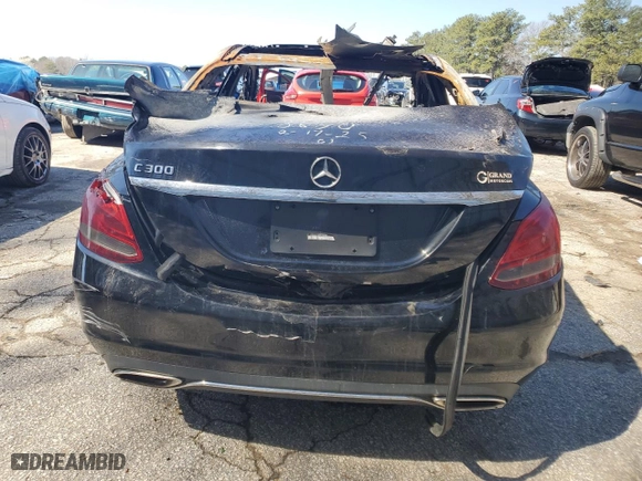 2017 Mercedes-Benz C-Class C 300 with VIN 55SWF4JB1HU198650, listed as a Copart auction lot 48583515 with 0 mi miles and Non Repairable. Bid and sale history available at carsss.com. Image 6.