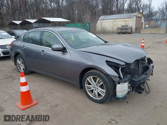 2011 Infiniti G25 x with VIN JN1DV6AR1BM653907, listed as a IAAI auction lot 41628344 with 158,949 mi miles. Bid and sale history available at carsss.com. Image 1.