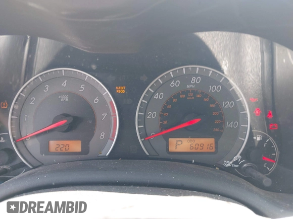 2010 Toyota Corolla with VIN 1NXBU4EE6AZ219382, listed as a IAAI auction lot 42563787 with 60,916 mi miles and . Bid and sale history available at DreamBid. Image 7.