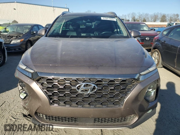 2020 Hyundai Santa Fe Limited with VIN 5NMS5CAD7LH203842, listed as a Copart auction lot 47041005 with 50,692 mi miles and Salvage Title. Bid and sale history available at carsss.com. Image 5.