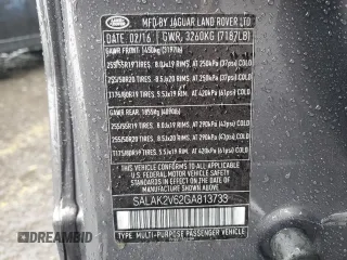 2016 Land Rover LR4 HSE Lux z VIN SALAK2V62GA813733, wystawiony jako Copart lot #58303035 z przebiegiem 111 377 mil mil oraz Szkoda całkowita • Salvage title. Historia ofert i sprzedaży dostępna na DreamBid. Obrazek 13.