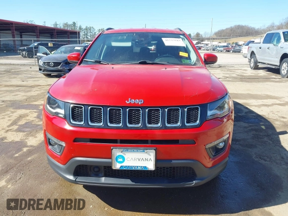 2018 Jeep Compass Latitude with VIN 3C4NJDBB0JT331884, listed as a IAAI auction lot 41737944 with 58,763 mi miles and . Bid and sale history available at DreamBid. Image 12.