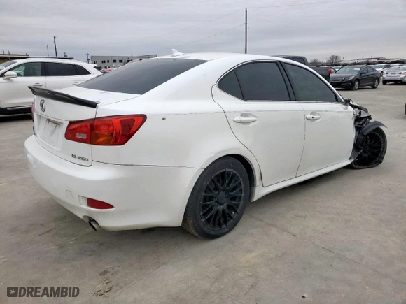 2008 Lexus IS 250 with VIN JTHBK262082078350, listed as a Copart auction lot 45335145 with 212,745 mi miles and Clean Title. Bid and sale history available at carsss.com. Image 3.