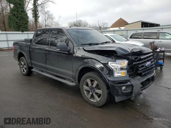 2017 Ford F-150 XL with VIN 1FTEW1EG3HKE32372, listed as a Copart auction lot 85034644 with 125,408 mi miles and Salvage Title. Bid and sale history available at DreamBid. Image 4.