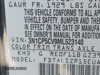 2021 Nissan Kicks SV with VIN 3N1CP5CV9ML523140, listed as a IAAI auction lot 42044267 with 51,182 mi miles and . Bid and sale history available at DreamBid. Image 9.