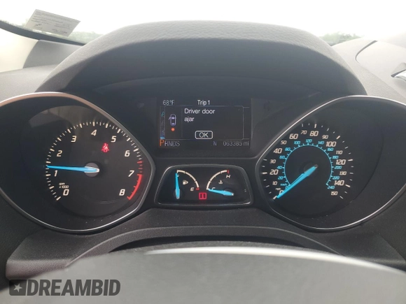 2013 Ford Escape Titanium with VIN 1FMCU9J90DUA77108, listed as a Copart auction lot 60799445 with 63,385 mi miles and Salvage title. Bid and sale history available at DreamBid. Image 9.
