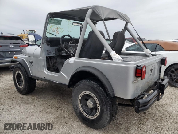 1982 Jeep CJ z VIN 1JCBM85A4CT007872, wystawiony jako Copart lot #75417314 z przebiegiem 124 375 mil mil oraz Szkoda całkowita • Salvage title. Historia ofert i sprzedaży dostępna na DreamBid. Obrazek 2.