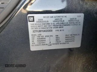 2010 GMC Terrain SLE-2 with VIN 2CTFLDEY6A6263839, listed as a Copart auction lot 78289724 with 87,738 mi miles and Non Repairable. Bid and sale history available at carsss.com. Image 14.