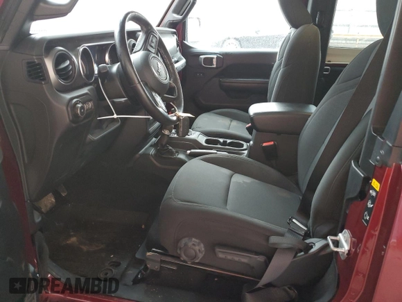 2021 Jeep Wrangler Sport S with VIN 1C4HJXAG9MW774173, listed as a Copart auction lot 47848865 with 43,602 mi miles and Salvage Title. Bid and sale history available at DreamBid. Image 7.