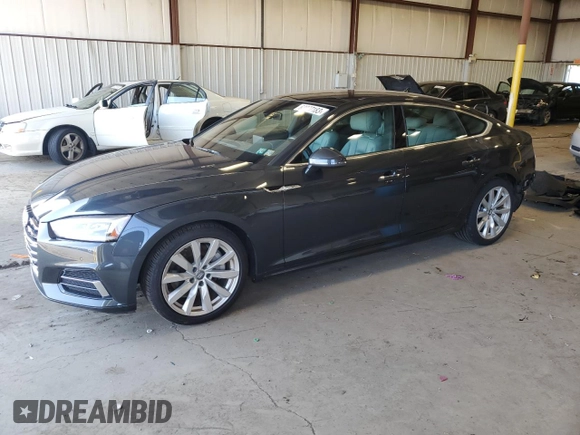 2018 Audi A5 Sportback Premium Plus with VIN WAUBNCF54JA129236, listed as a Copart auction lot 63977183 with 52,521 mi miles. Bid and sale history available at carsss.com. Image 1.