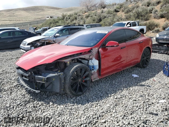 2016 Tesla Model S 90D with VIN 5YJSA1E43GF141843, listed as a Copart auction lot 51788965 with 59,744 mi miles and Salvage Title. Bid and sale history available at DreamBid. Image 1.