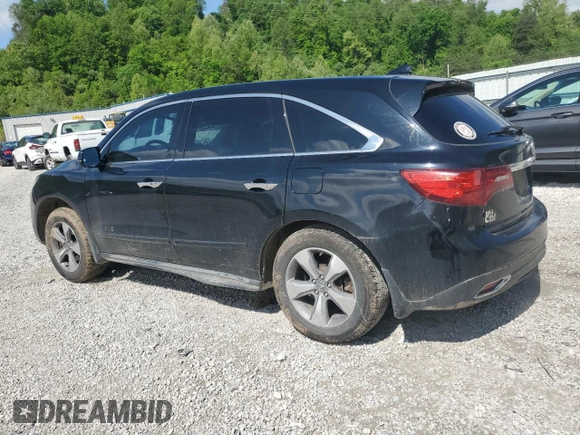 2014 Acura MDX with VIN 5FRYD4H22EB011268, listed as a Copart auction lot 55961295 with 203,478 mi miles and Salvage title. Bid and sale history available at DreamBid. Image 2.