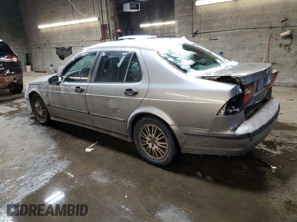 2005 Saab 9-5 Arc with VIN YS3ED49A153521062, listed as a Copart auction lot 83991964 with 107,668 mi miles and Salvage Title. Bid and sale history available at carsss.com. Image 2.