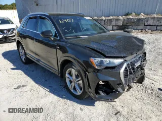 2021 Audi Q3 S line Premium with VIN WA1DECF30M1056407, listed as a Copart auction lot 63602502 with 23,780 mi miles. Bid and sale history available at carsss.com. Image 1.