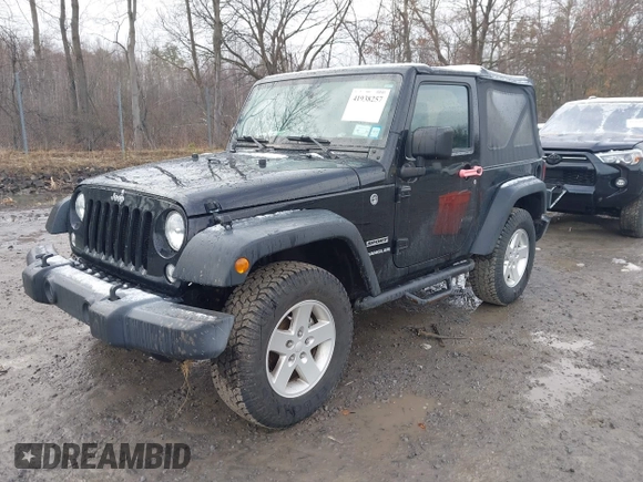 2017 Jeep Wrangler Sport z VIN 1C4GJWAG1HL502374, wystawiony jako IAAI lot #41938257 z przebiegiem 95 469 mil mil oraz . Historia ofert i sprzedaży dostępna na DreamBid. Obrazek 2.